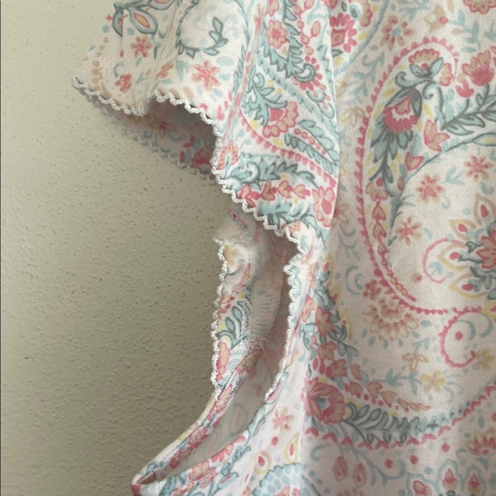 Miss Elaine Women's Paisley Nightgown - Pink and Blue - Picture 6 of 10